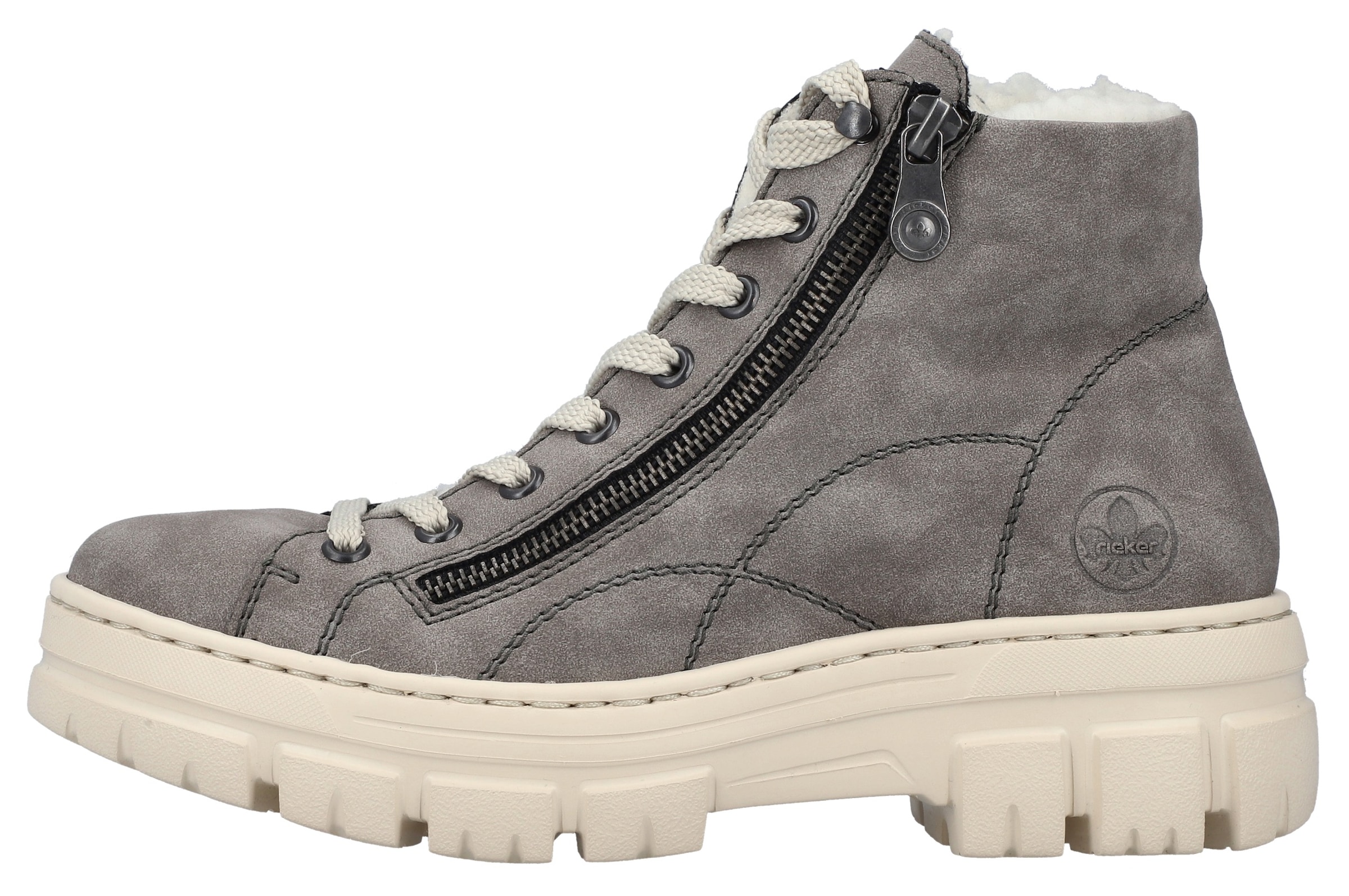 Rieker Winterboots  Plateauboots, Schnürboots mit Reissverschluss an der Aussenseite