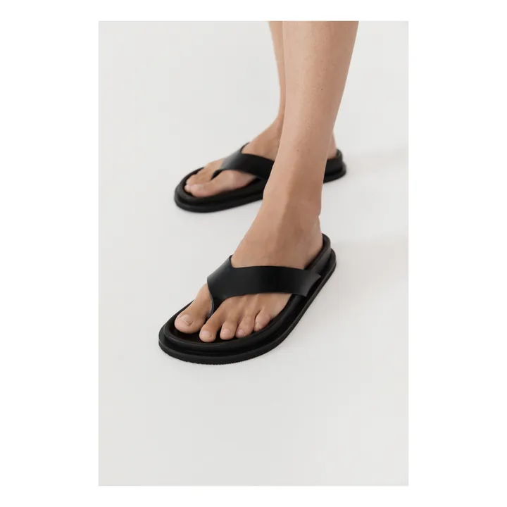St Agni Sandales Thong Slide | Noir