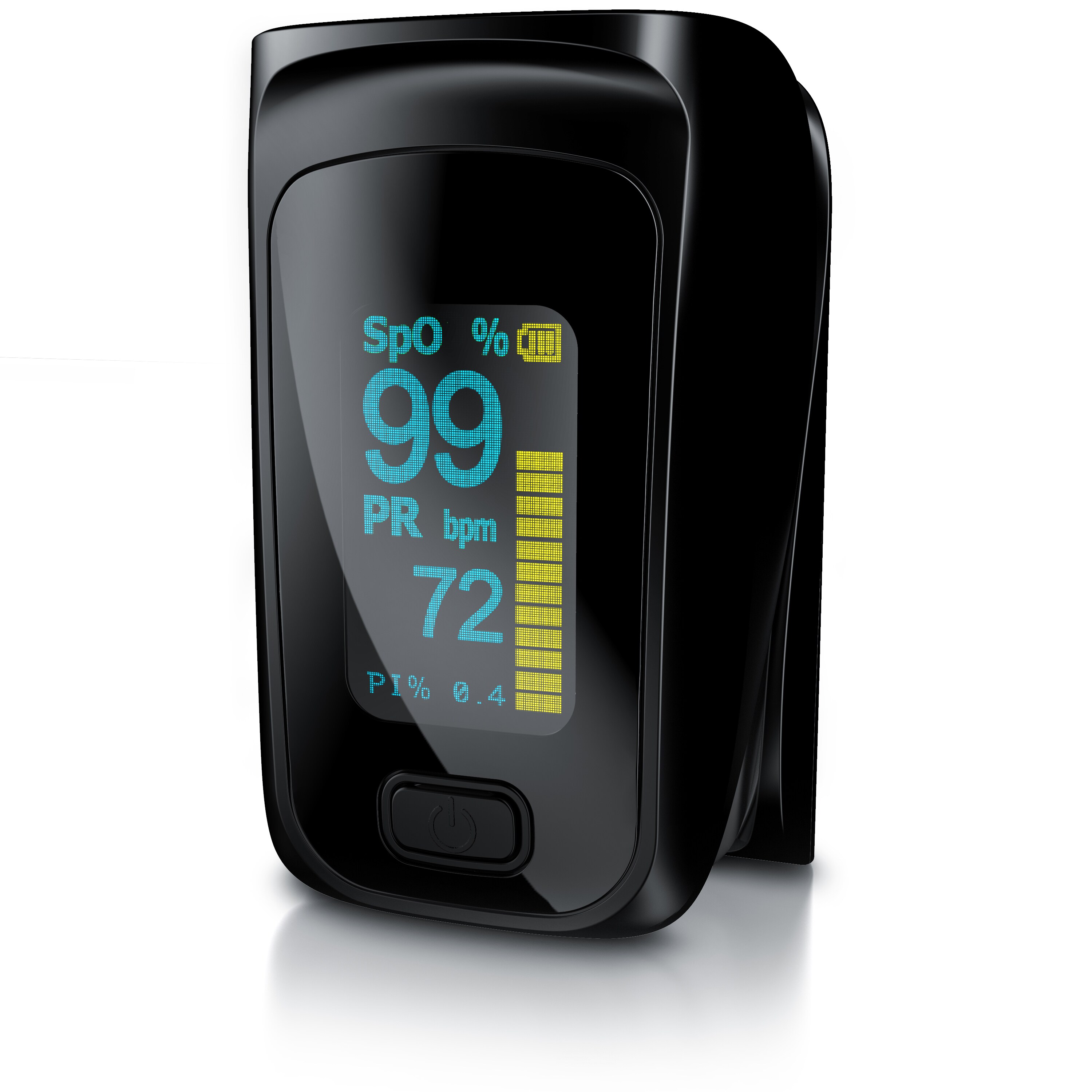 Medicinalis Pulsoximeter Finger - SpO2 Pulsmesser - Fingerpulsoximeter - Messung von Puls und Sauerstoffsättigung am Finger - OLED Display