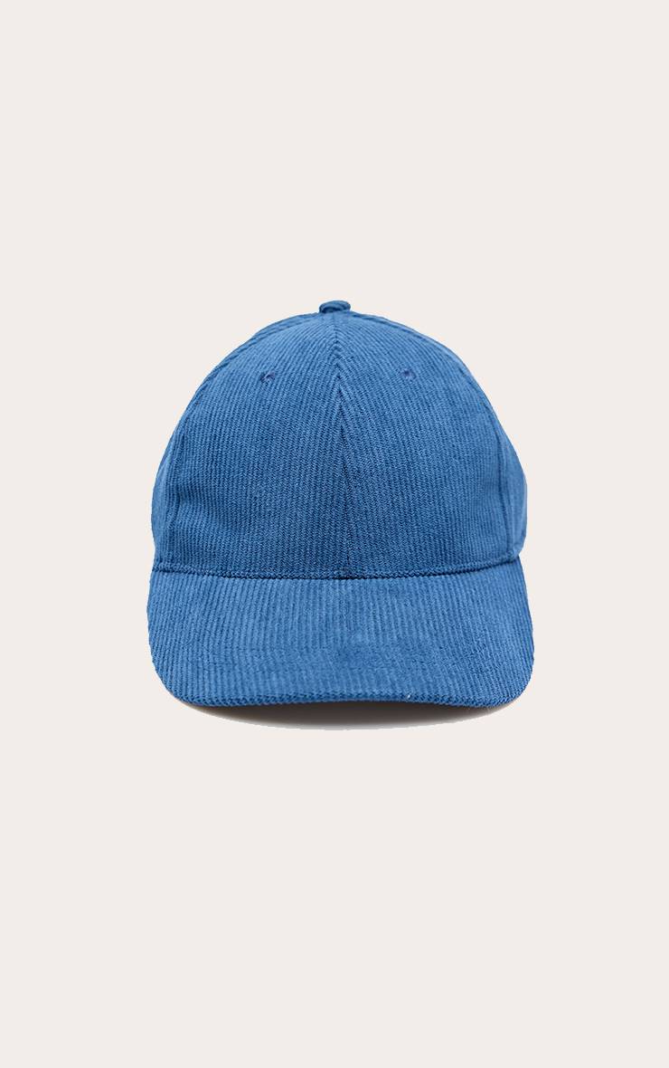 Bleu Marine Casquette De Baseball En Velours Côtelé
