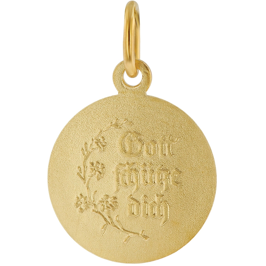 trendor Kinder-Anhänger Engel Gold 750 (18K) mit vergoldeter Silberkette gold