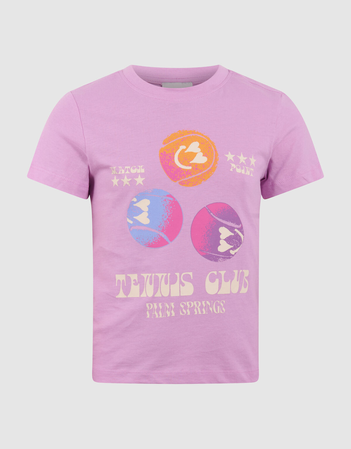 Tennis Artwork T-shirt Lichtroze