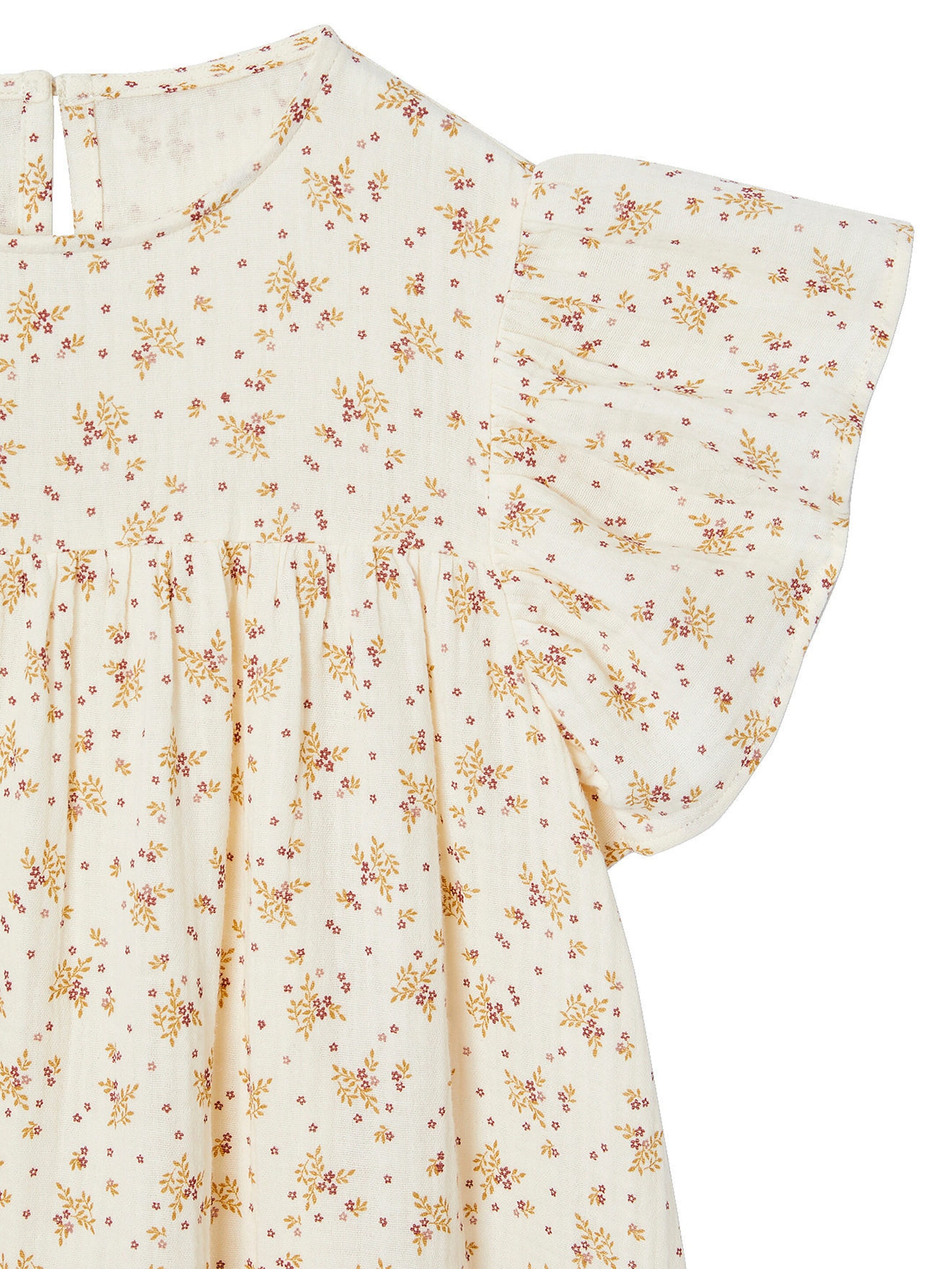 Vertbaudet Kurzärmeliges Mädchen Kleid vanille
