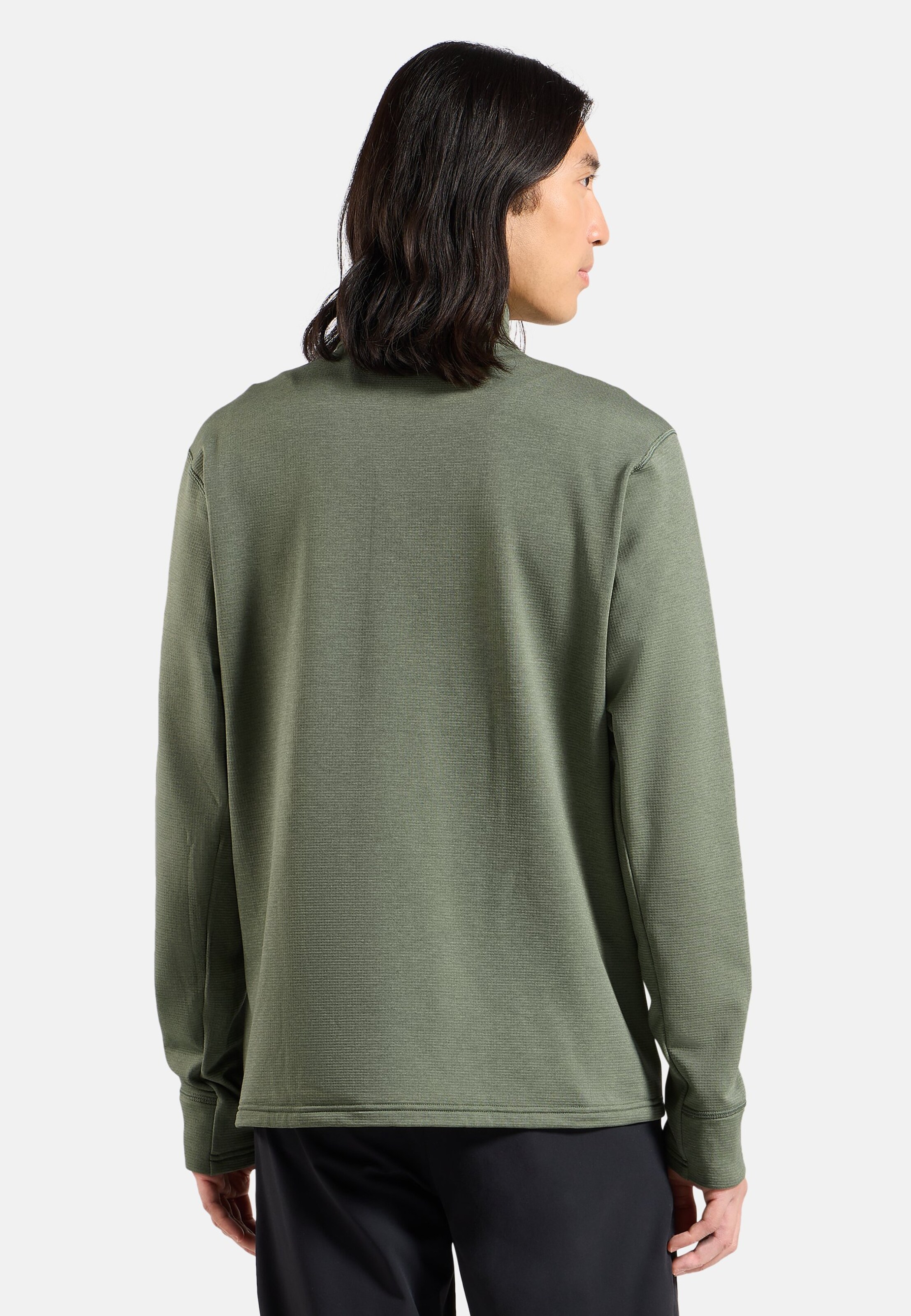 Essentials Multisport Mid Layer aus Grid-Fleece mit Reissverschluss in shadow melange