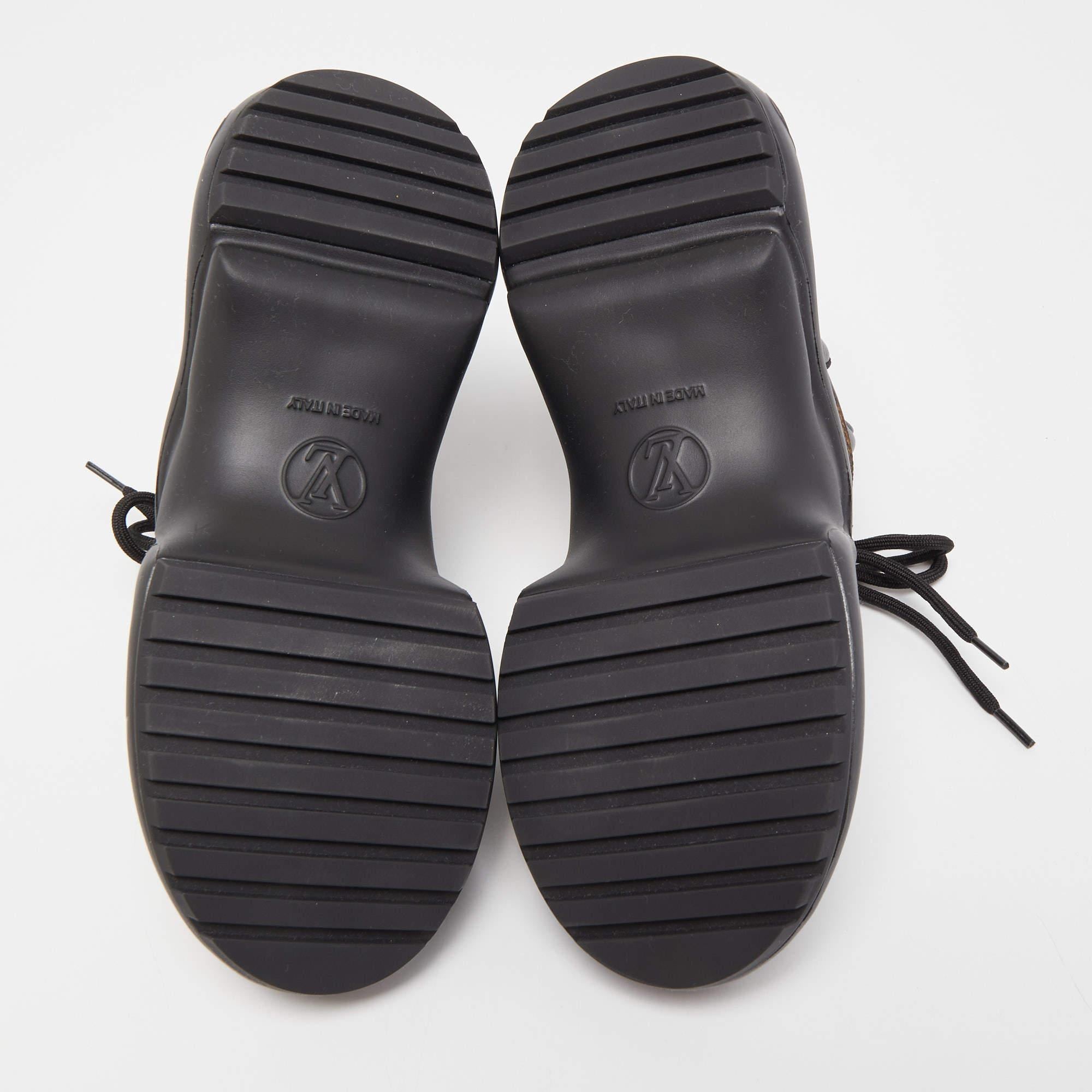 Louis Vuitton Black/Brown Mesh and Monogram Canvas Archlight Sneakers