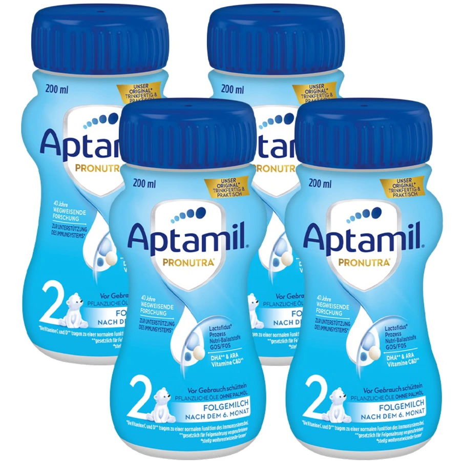 Aptamil Folgemilch 2 Pronutra 4x 200ml nach dem 6. Monat