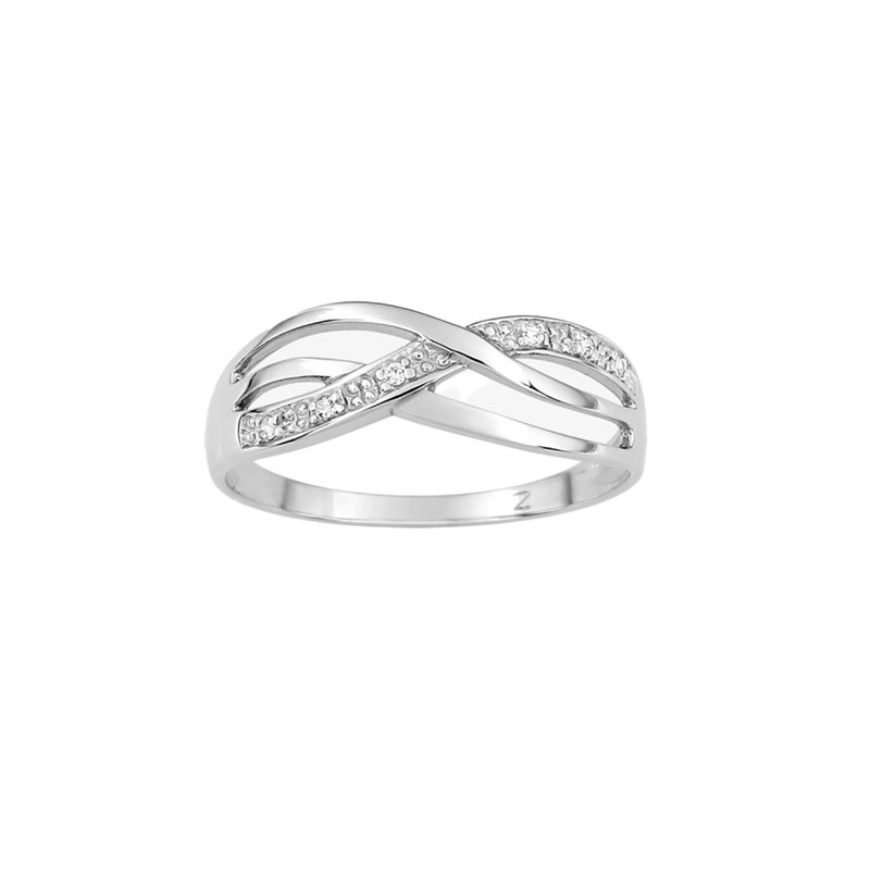 Bague femme - Oxyde de zirconium - Or 9 Carats