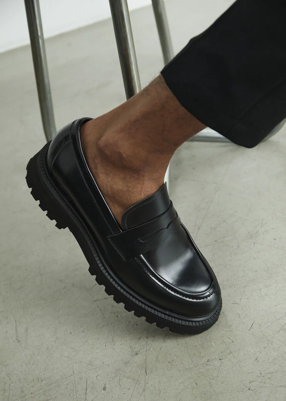 MOCASSIN TESEO CUIR NOIR