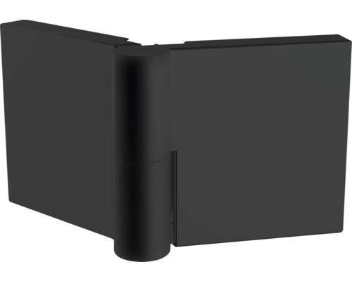 Hoekinstapdeur met draai-vouwdeur SCHULTE Garant 2.0 ExpressPlus 80 x 80 cm, zwart profiel, helder glas met vuilafstotende coating, deurscharnier links, deurscharnier rechts, buffergreep