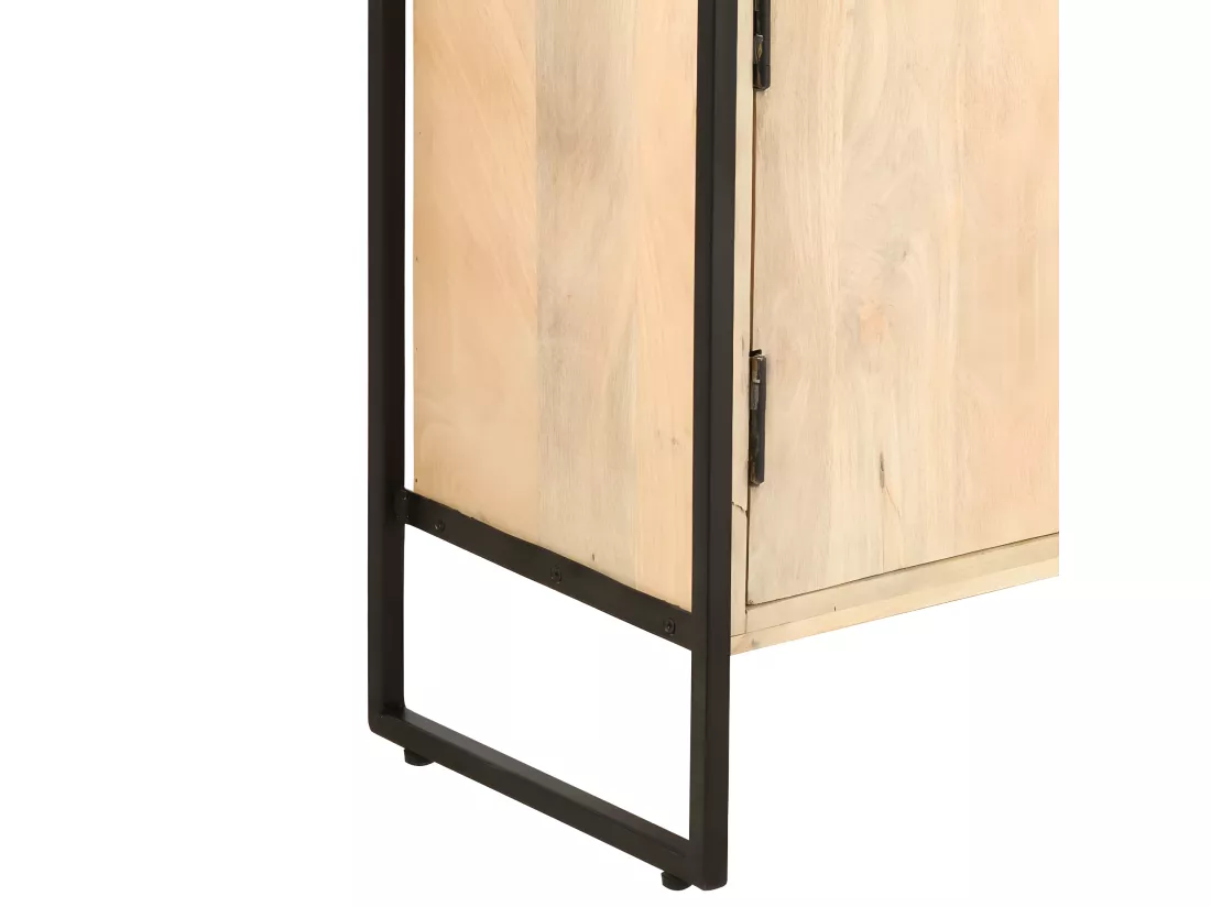Bibliothèque à 4 niveaux 124x30x180 cm Bois de manguier massif