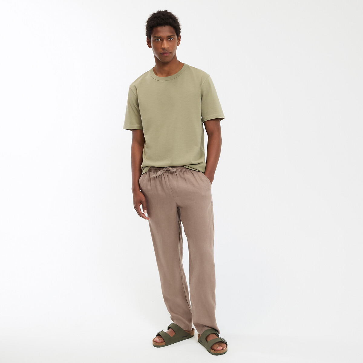 COLEÇÃO LA REDOUTE<br>Camiseta de gola redonda, malha de algodão