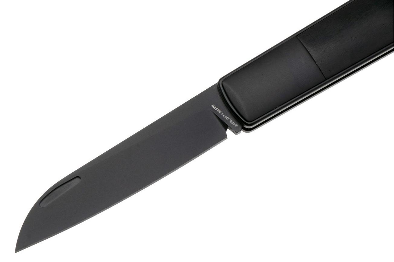 The James Brand The Wayland KN115121-00, Black CPM-S35VN, Ebony Wood zakmes
