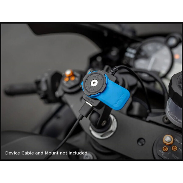 Quad Lock - Chargeur USB Moto Noir