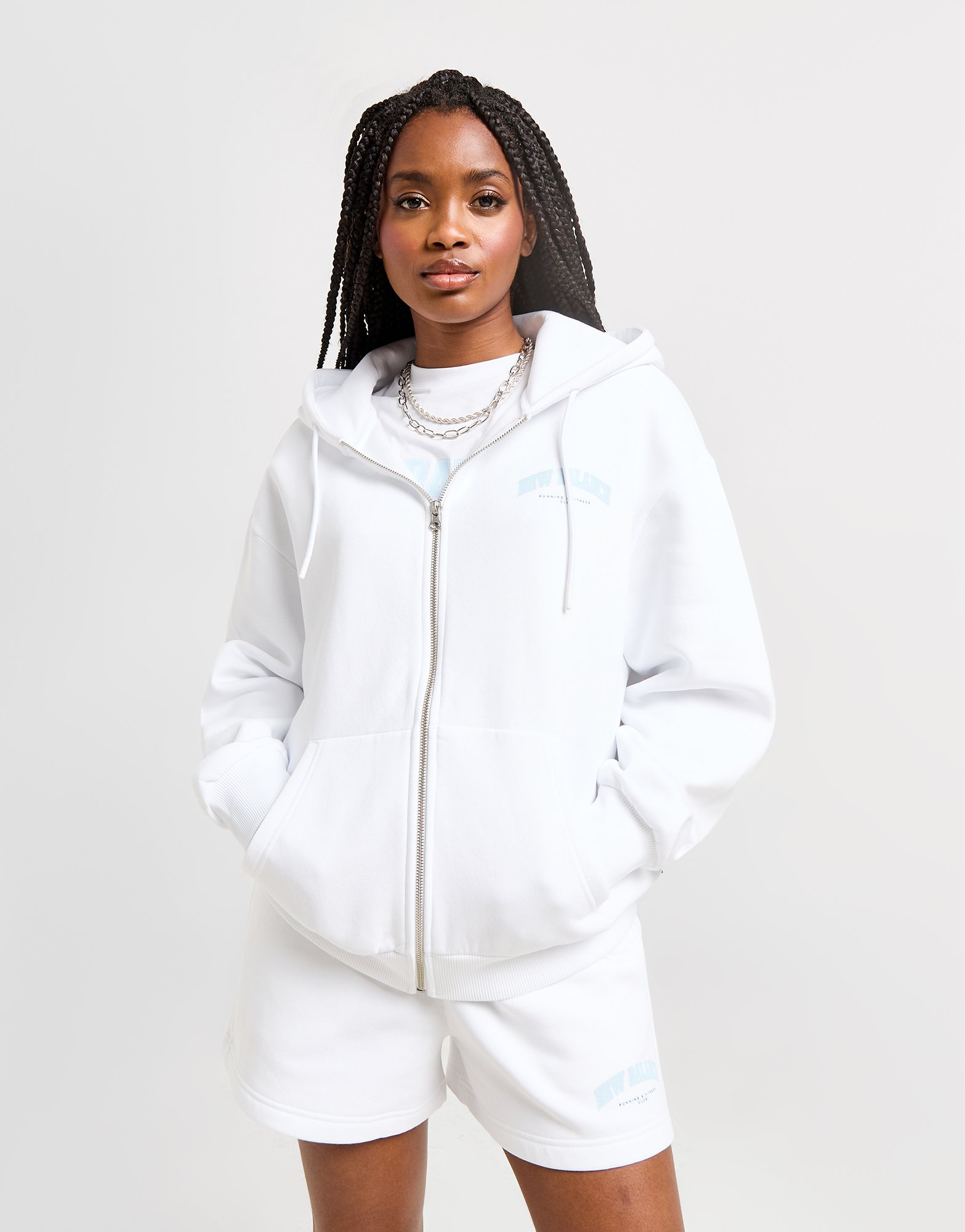 New Balance Sweat à Capuche Zippé Logo Femme