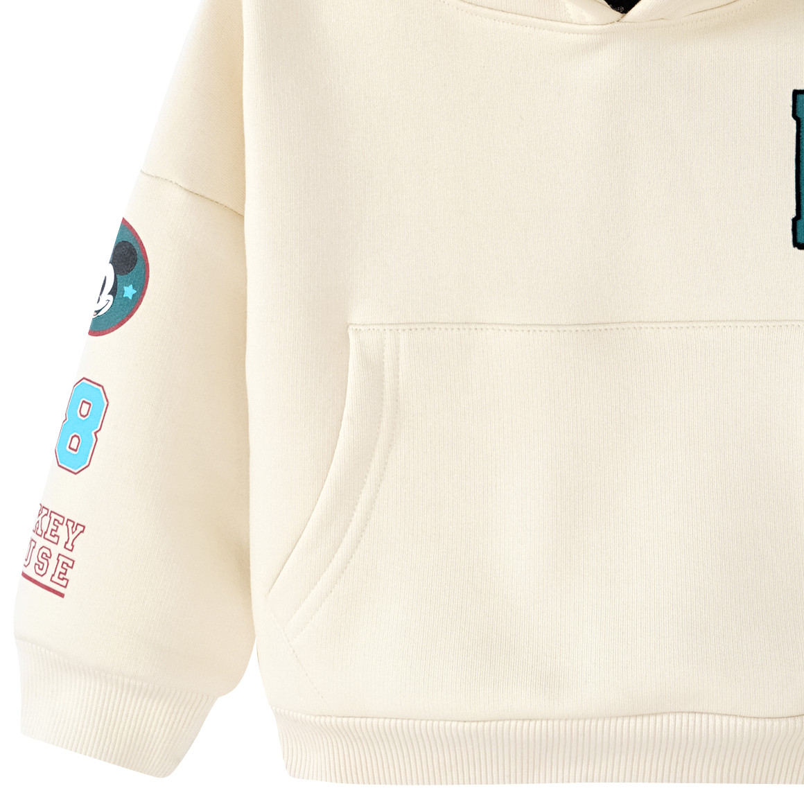 Topolino Micky Maus Hoodie im College-Style cremeweiss