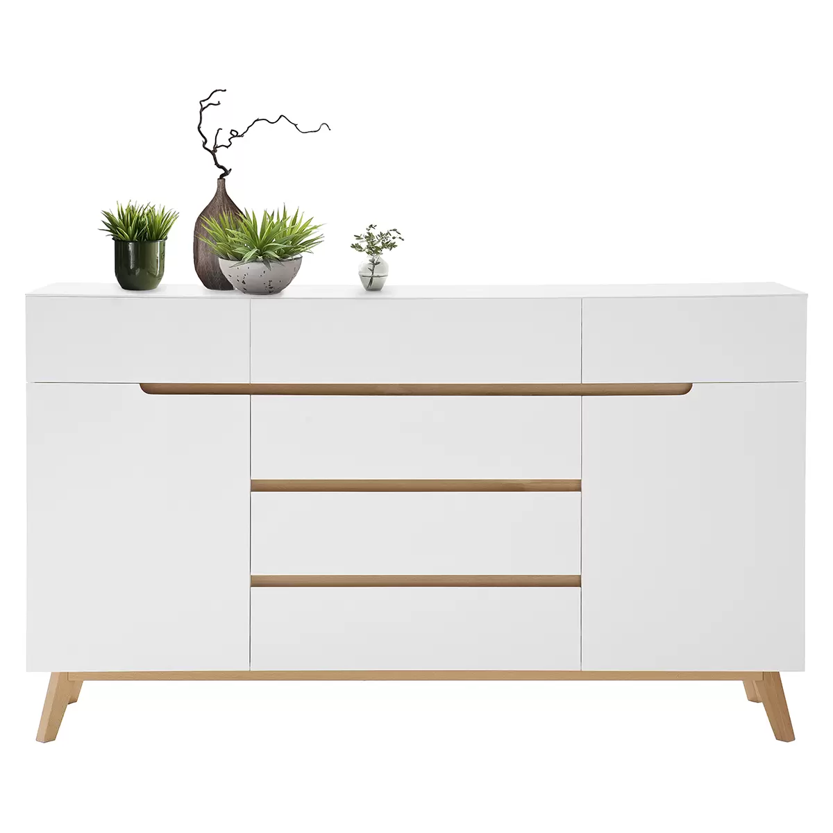 Sideboard Cervo Eiche,weiss