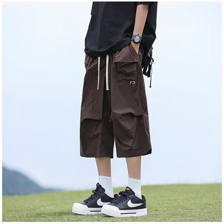 deersweeti - Effen cargoshorts met trekkoordtaille