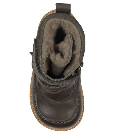 Pom Pom VinterStøvler - Rub Sole Velcro Tex - Asphalt