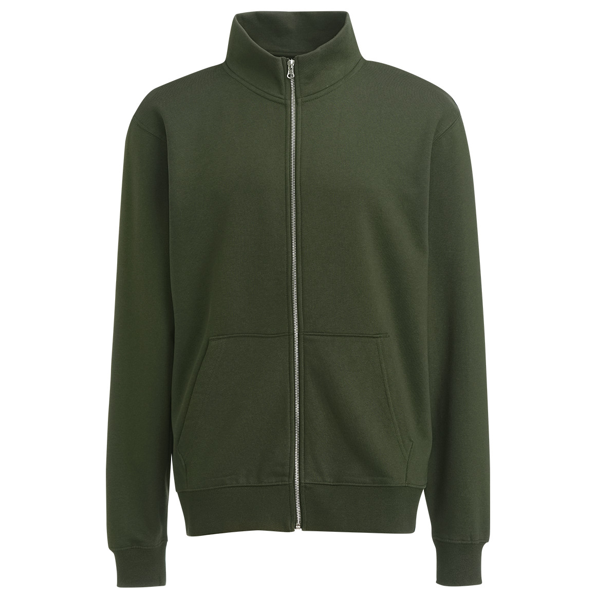 VanVaan Herren Sweatjacke mit Stehkragen dunkelgrün