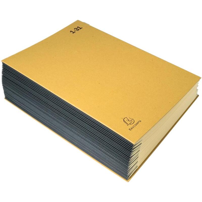 Trieur rigide 31 compartiments de 1 à 31 Forever kraft - A4 - Kraft brun