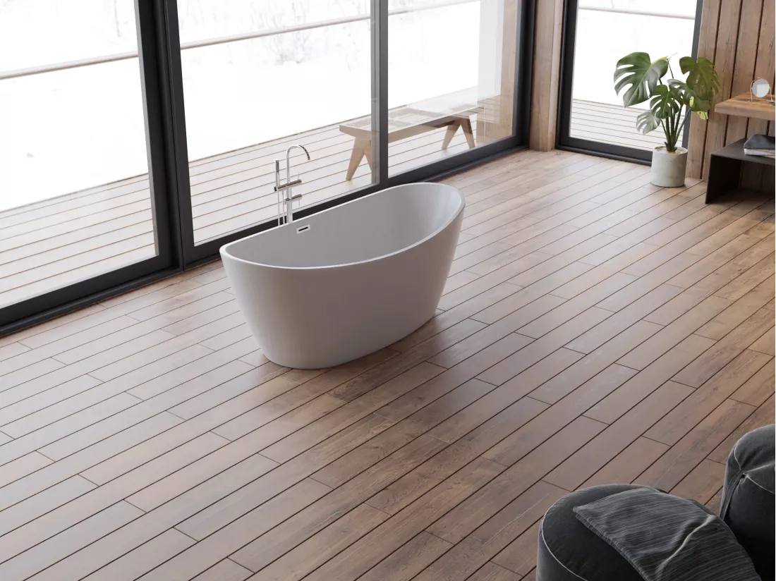 Baignoire îlot ovale NEROON 2.0 L. 170 x l. 80 cm, by SPALINA