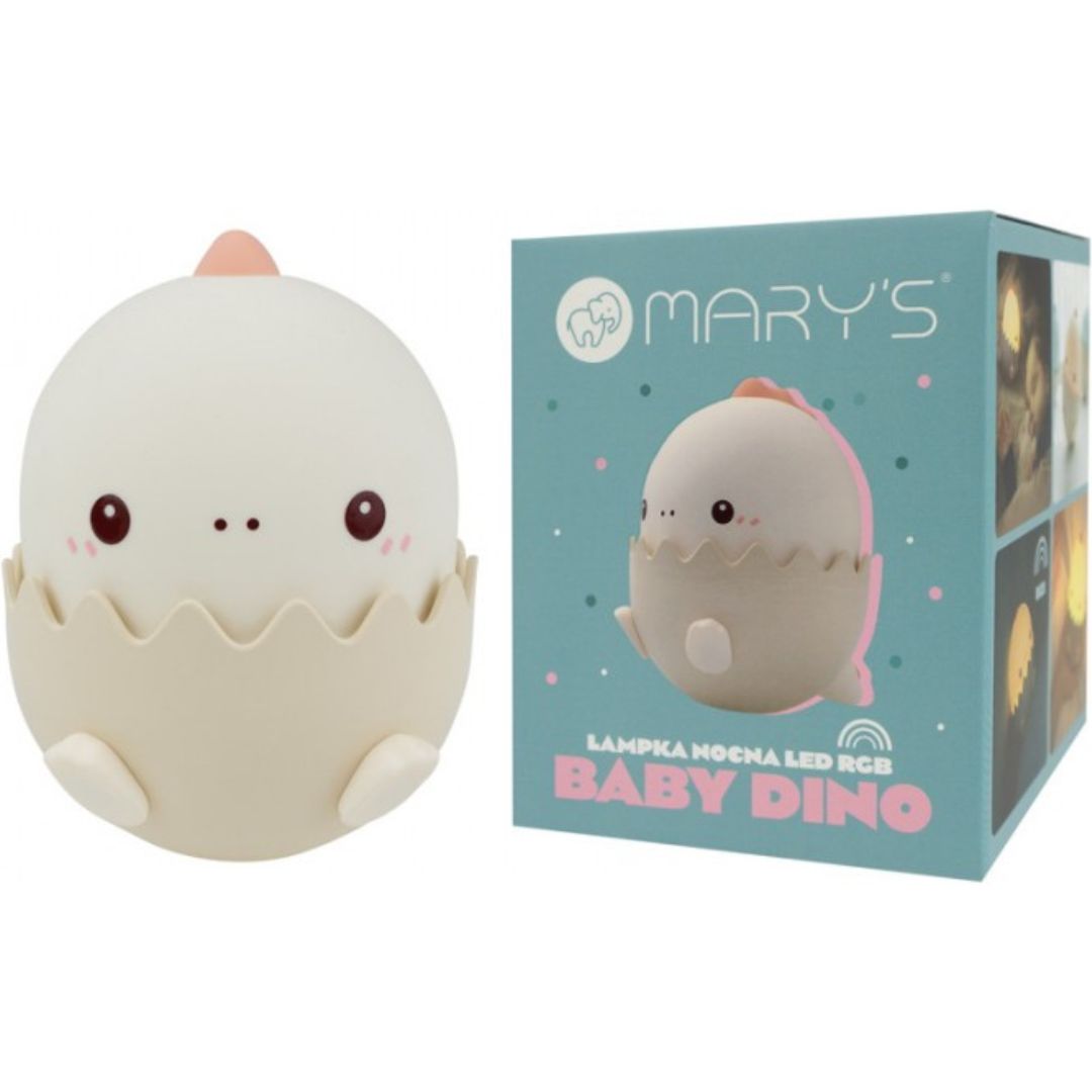 Mary's nachtlampje baby dino - roze