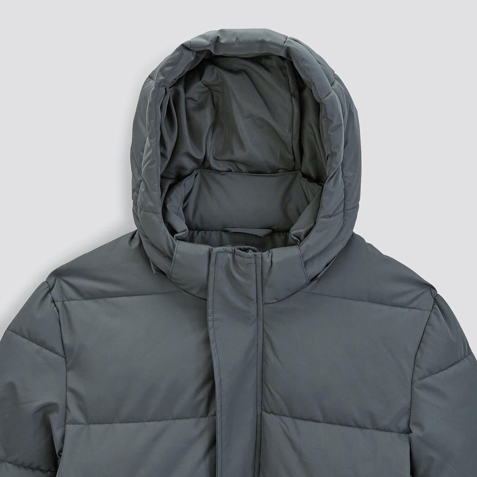 Doudoune col montant Gris foncé