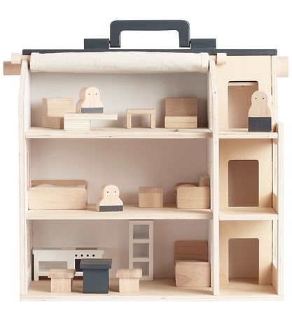 Kids Concept Dukkehus - Tr? - 34x39x19 cm - Aiden