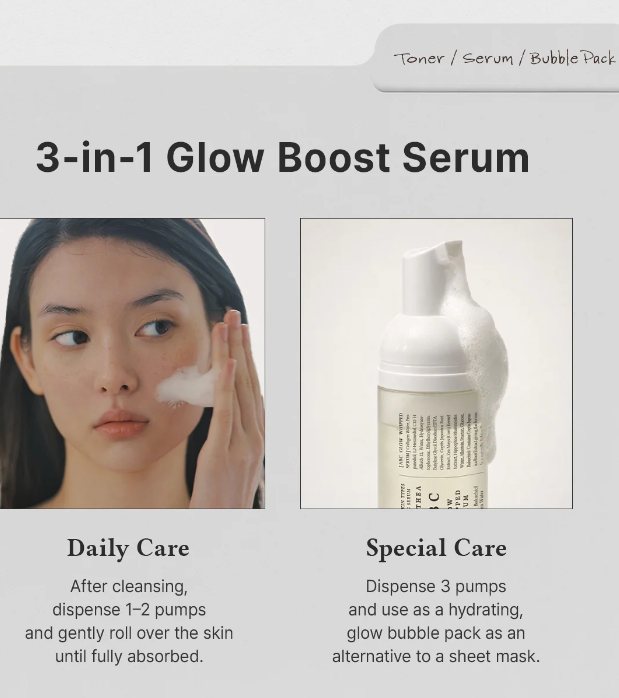 Dr. Althea - Sérum com textura de espuma ABC Glow Whipped