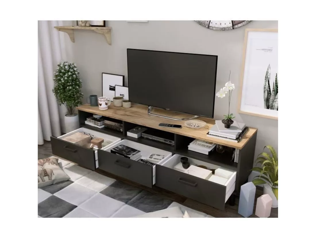 Ensemble Meuble TV 159 x 40 x 49 cm +Table basse 110 x 55 x 40 cm