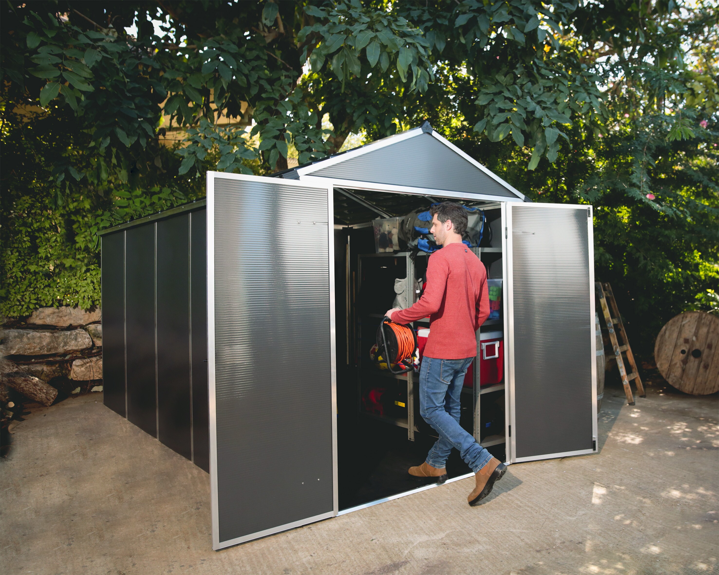 Canopia Rubicon Gerätehaus, anthrazit 378x185x217 in cm