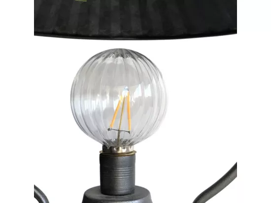 Lanterne lumière extérieur jardin à poser ancienne métal gris 45cm