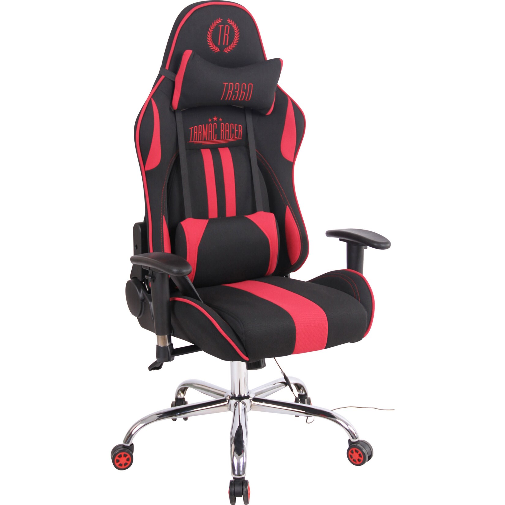 CLP Gaming Bürostuhl Limit XM Mit Stoffbezug I Gamingstuhl mit Fußablage I Höhenverstellbar I Computerstuhl Mit Massagefunktion