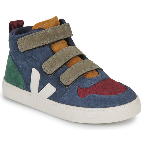 Veja - SMALL V-10 MID - Bleu / Vert / Rouge