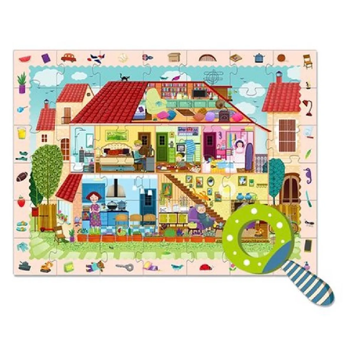 PLAN TOYS - Puzzle Detective Maison