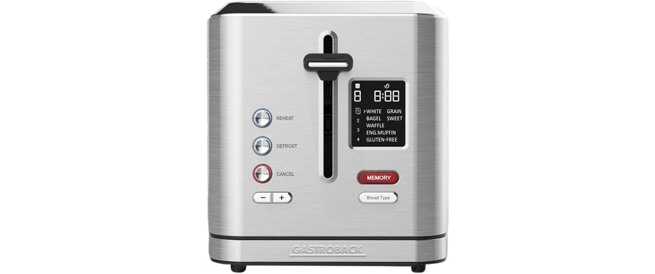 Gastroback Toaster »Digital 2S Silber« für 2 Scheiben 950 W