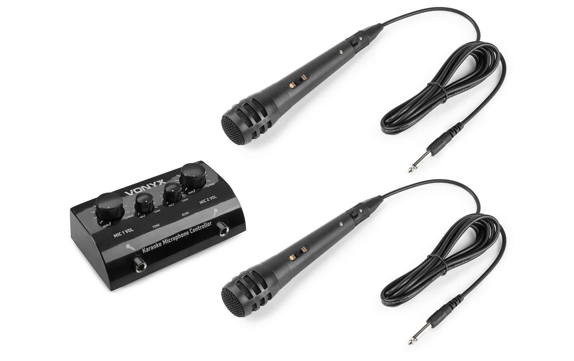 Mikrofon-Controller AV430B SchwarzKaraoke Mikrofon-Controller für 2 Mikrofone