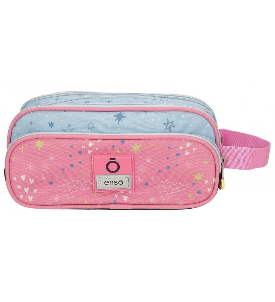Estojo para lápis multicolorido Enso Dreams come true com cinco compartimentos