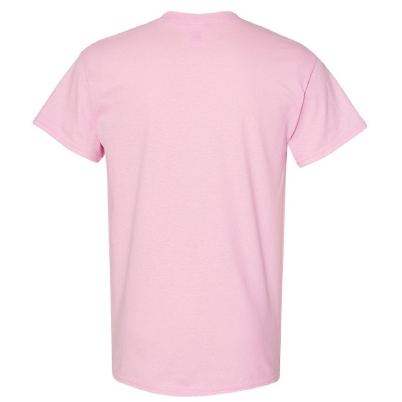 Camiseta básica de manga curta Gildan Heavy Cotton, 100% algodão grosso.