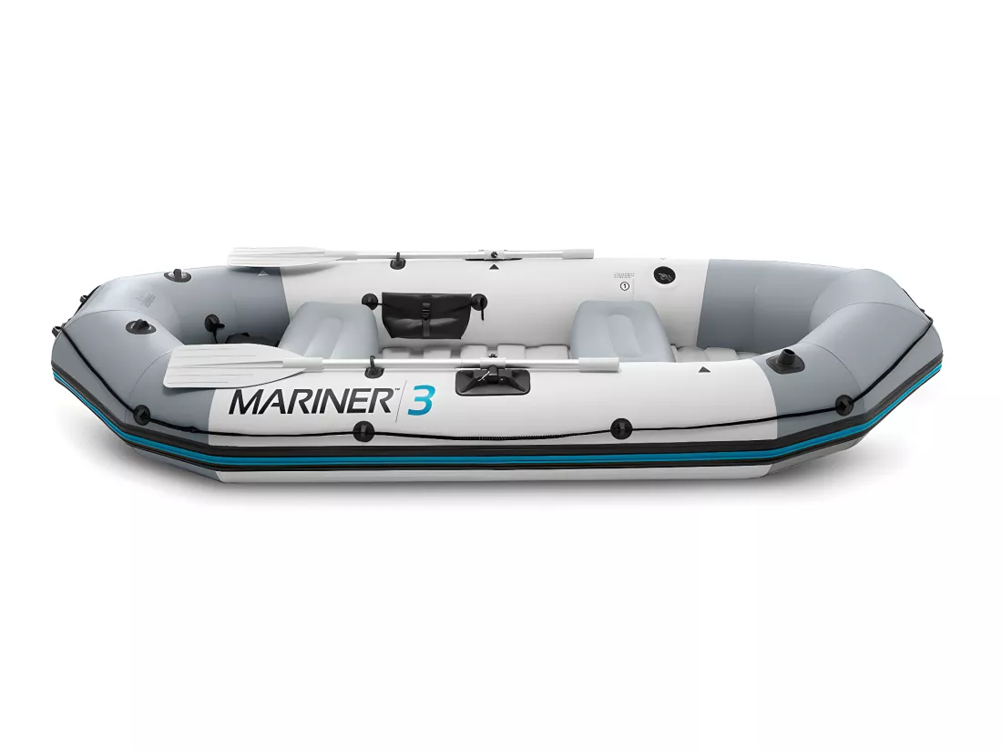 Kit bateau gonflable 3 places Mariner 3 avec rames et gonfleur - Intex