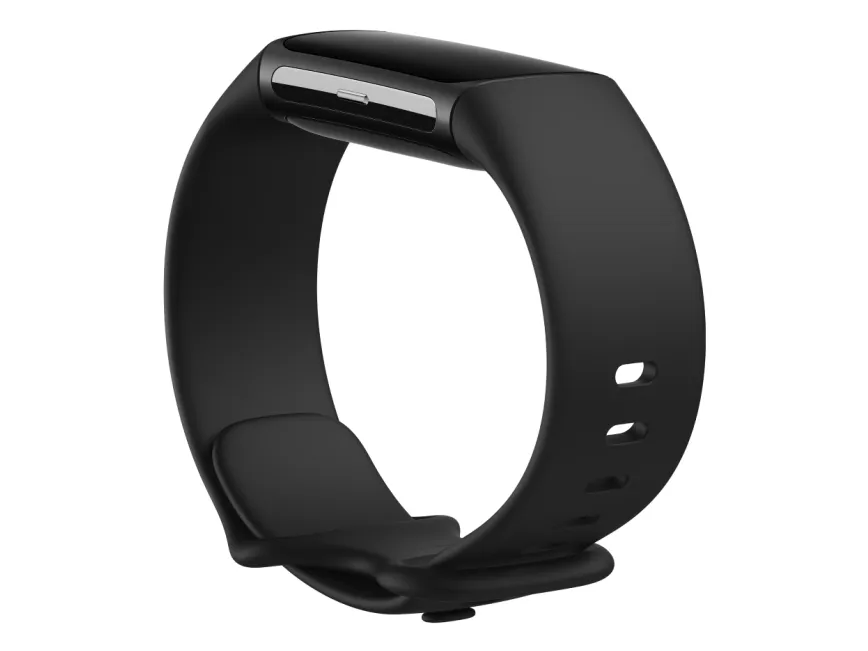 Fitbit Charge 6 - Sort aluminium - aktivitetssporer med uendelighedsbånd - silikone - obsidian - Bluetooth, NFC