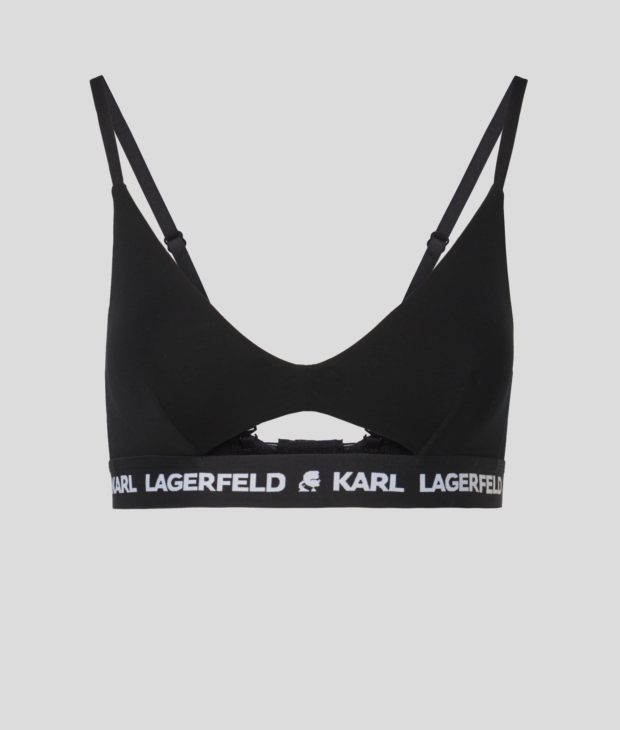 SOUTIEN-GORGE AVEC DECOUPE ET LOGO KARL