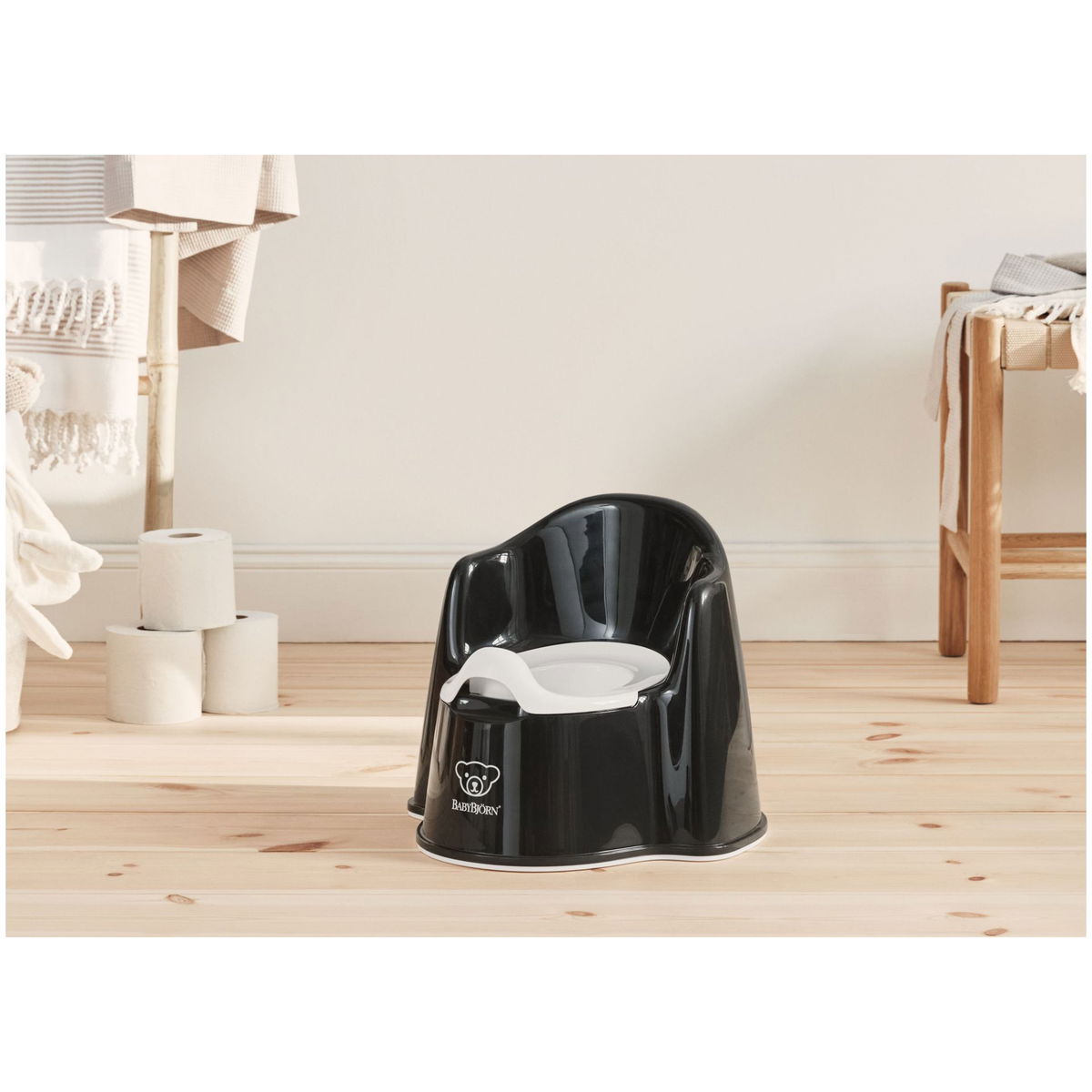 BabyBjörnBabyBjörn   Topfstuhl schwarz weiss