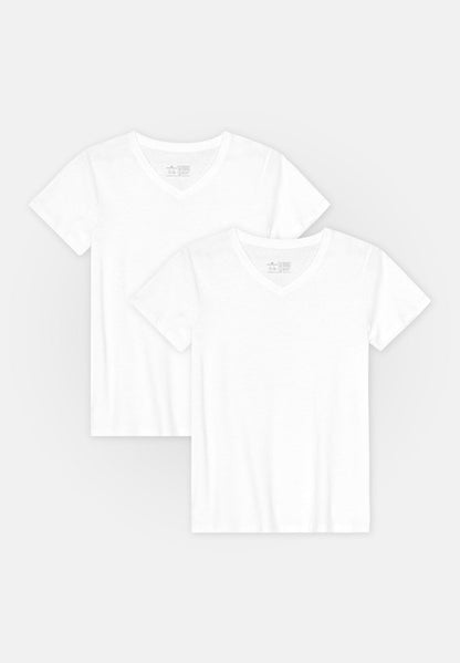MODAL T-SHIRT MED V-HALS TIL KVINDER