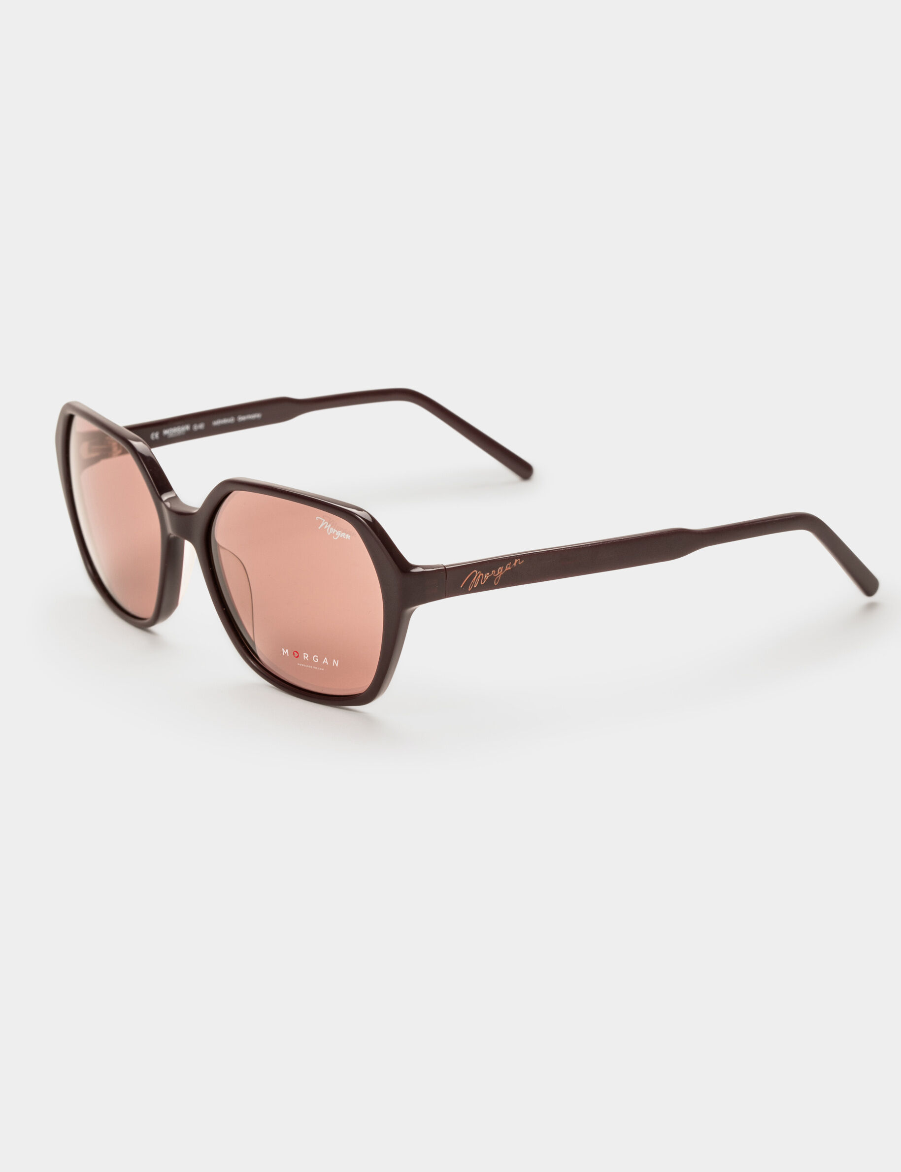 Lunettes de soleil hexagones violet femme - violet