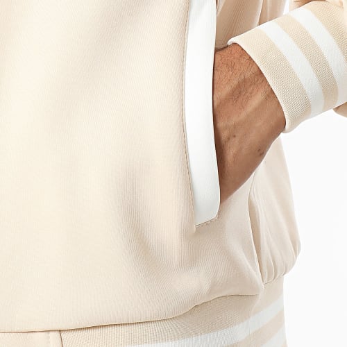 Ensemble Veste Boutonnée Et Pantalon Cargo Beige