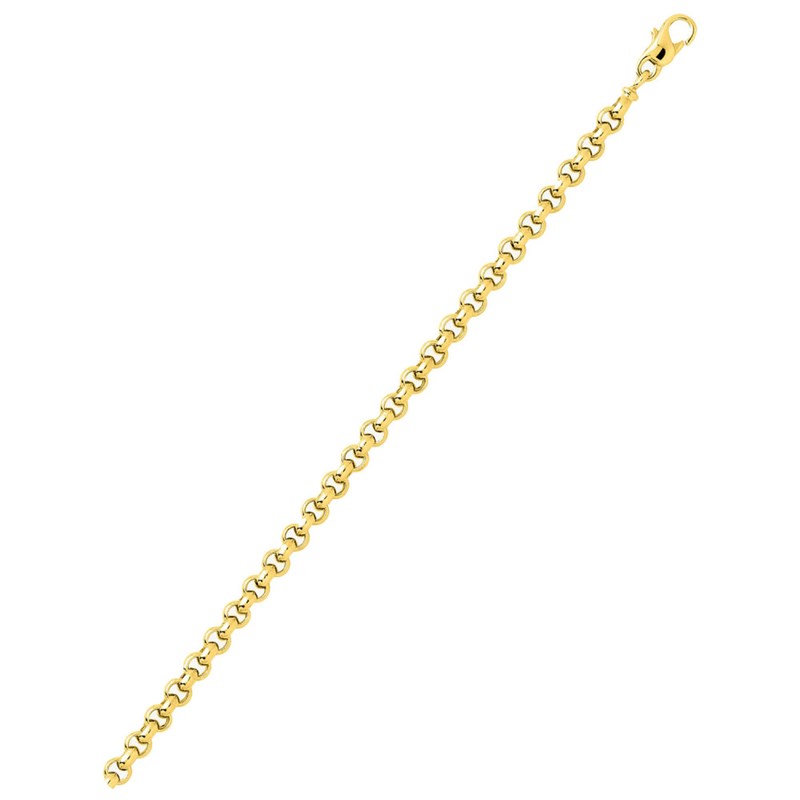 Bracelet Femme 18 cm - jaseron - Or 18 Carats - Largeur 5 mm