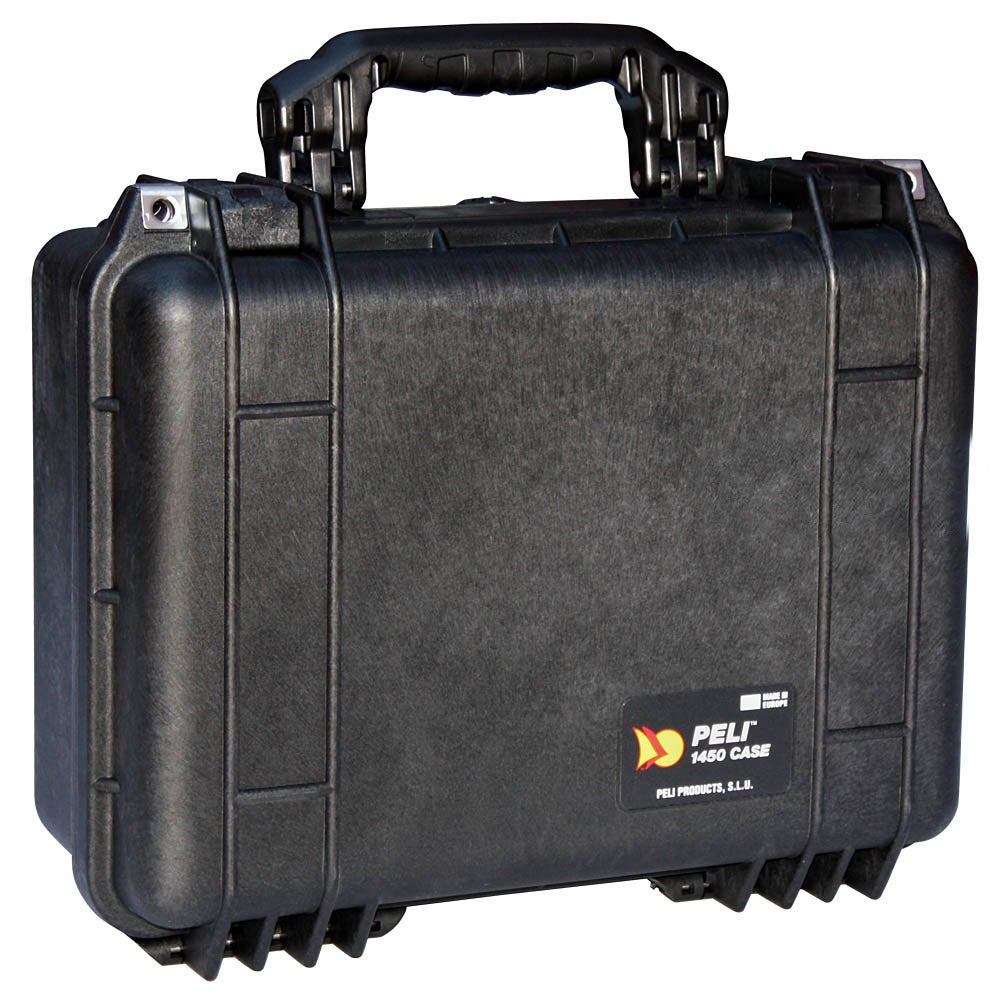 Peli 1450 BK flightcase zonder schuim 371x258x152 mm
