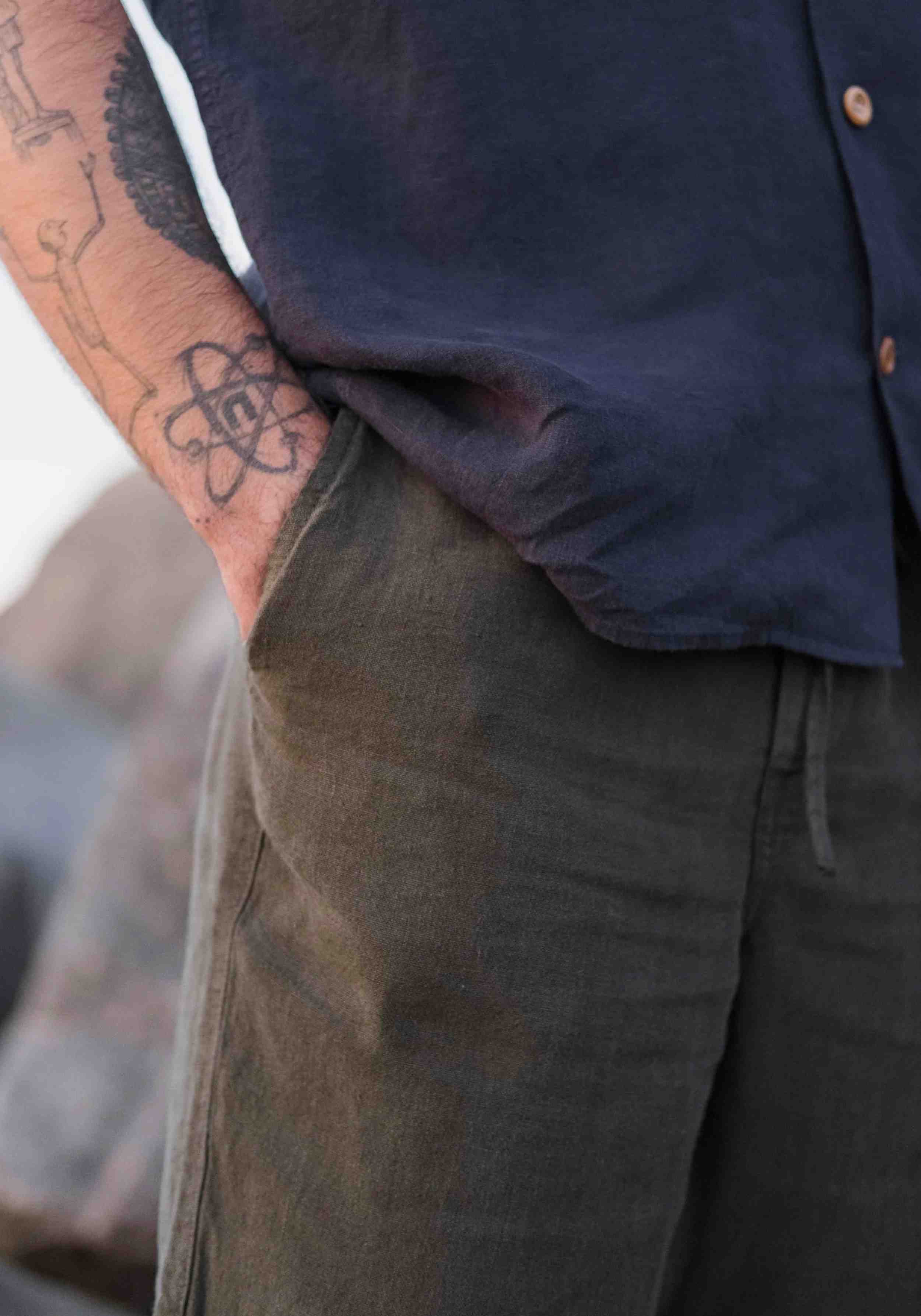 Carpasus Leinen Shorts Ilha Moss
