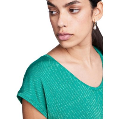 Tee-shirt à manches courtes femme Pcbillo Lurex Stripes PIECES